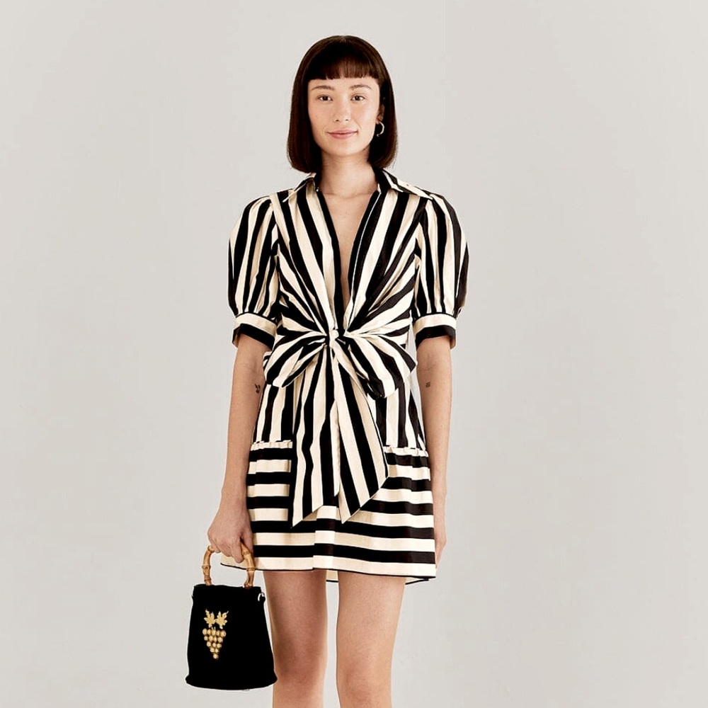 Farm Rio Striped Mini Dress